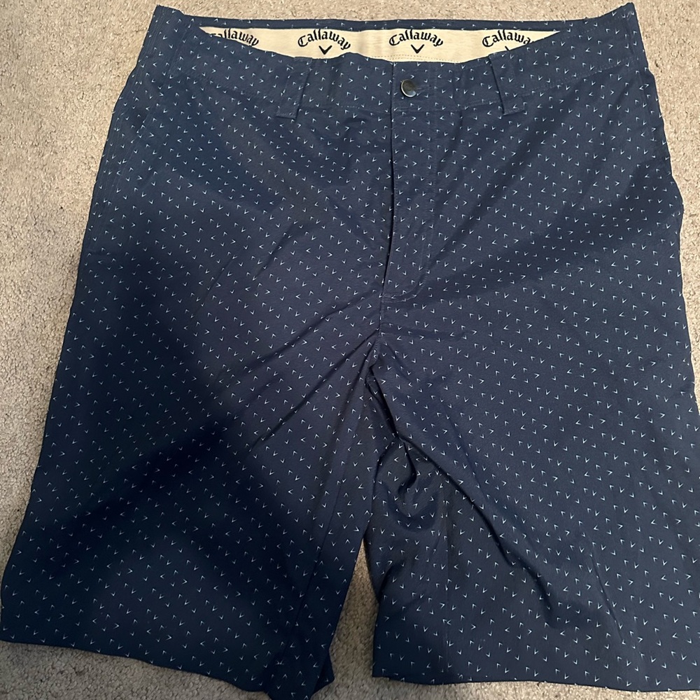 Callaway Men's Dark Blue Patterned Shorts